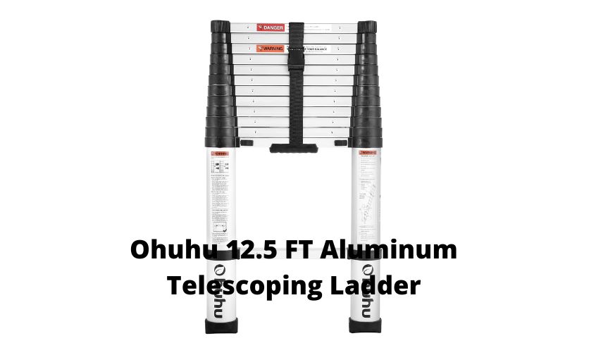 Ohuhu 12.5 FT Aluminum Telescoping Ladder
